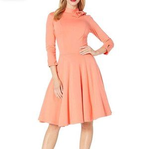 Unique Vintage Women Pantone x Bow Neck Knit Dress (XS)